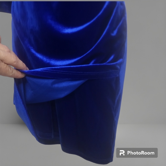 LULUS Royal Blue Velvet Bodycon Dress Small - Picture 11 of 12